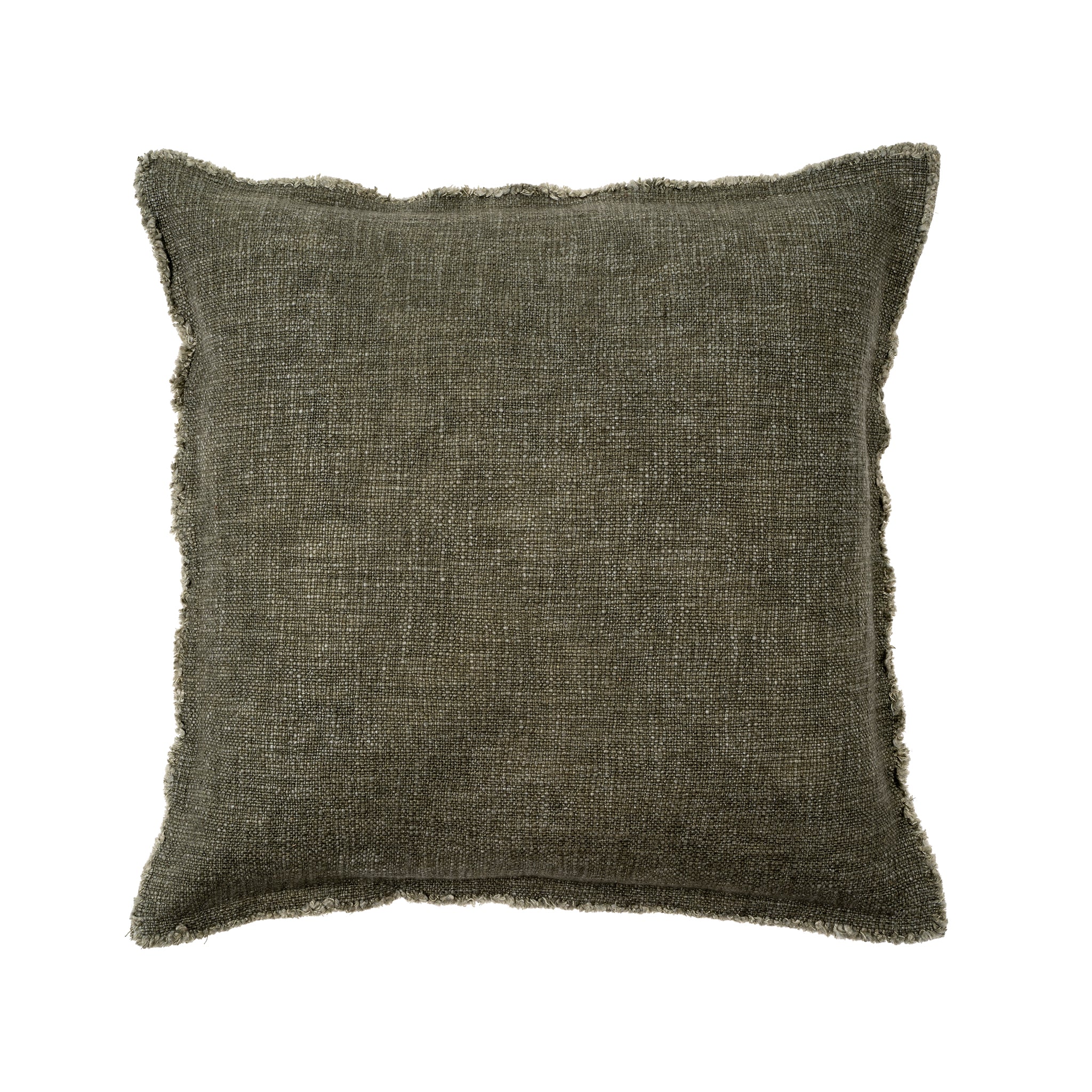 Coussin en lin Selena - vert forêt