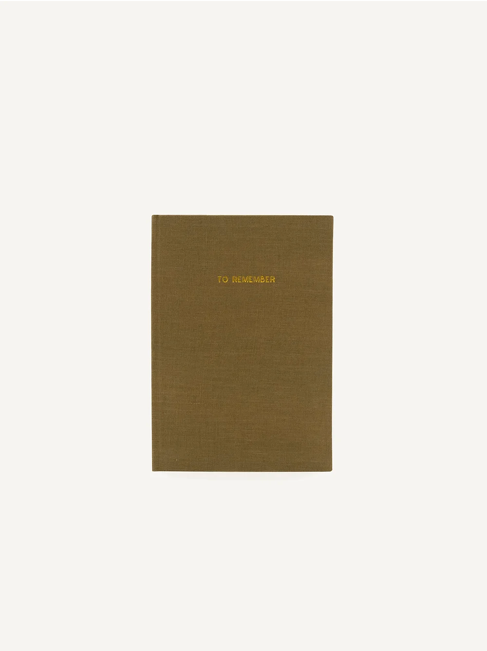 Carnet de notes en lin naturel - olive