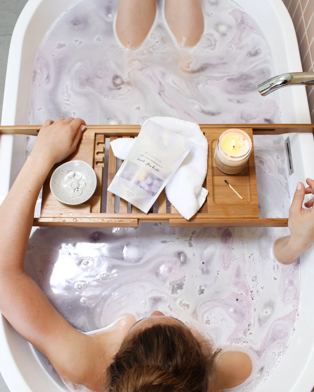 Cubes de bain efferverscents - lavande & fleur de coton