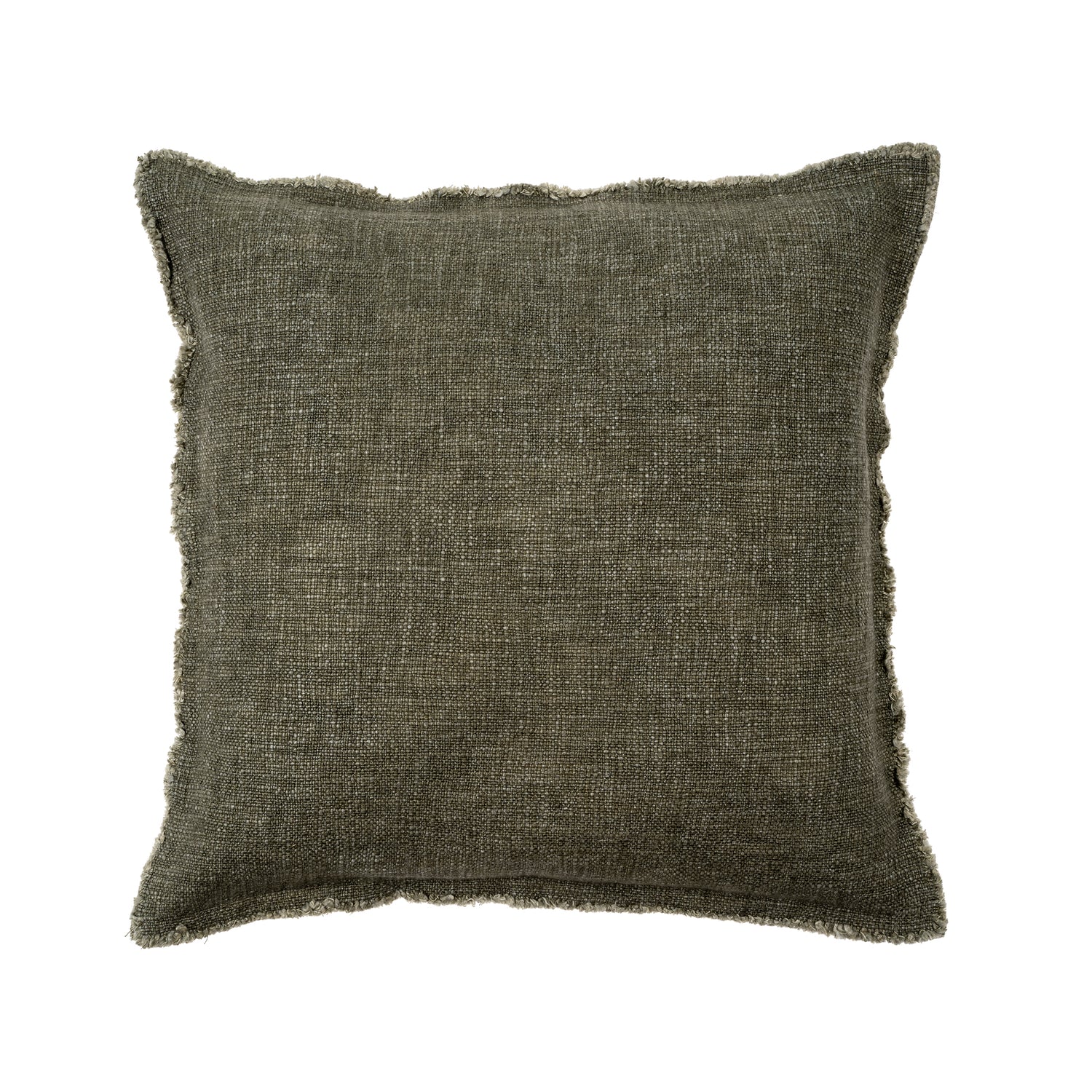 Coussin en lin Selena - vert forêt