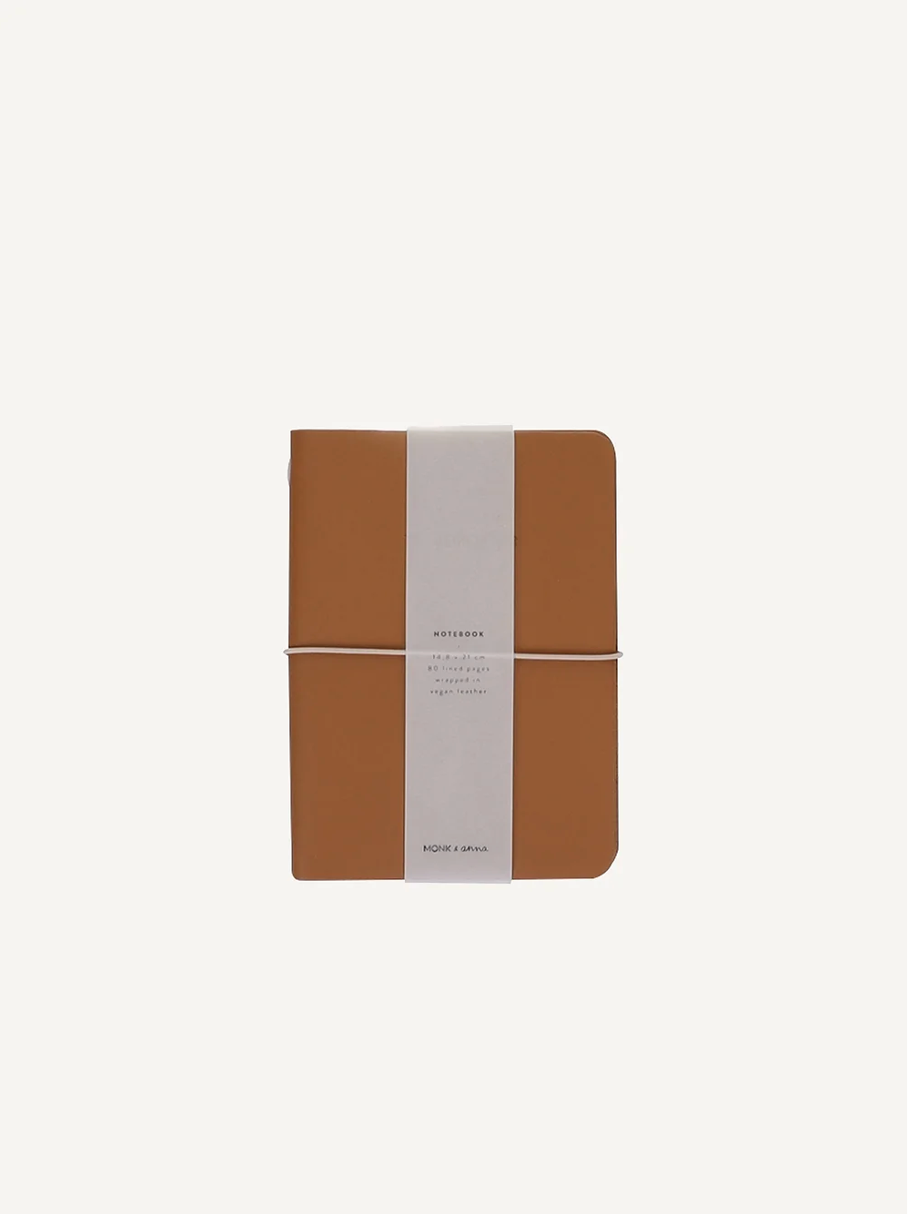 Carnet de notes en cuir végan - noisette