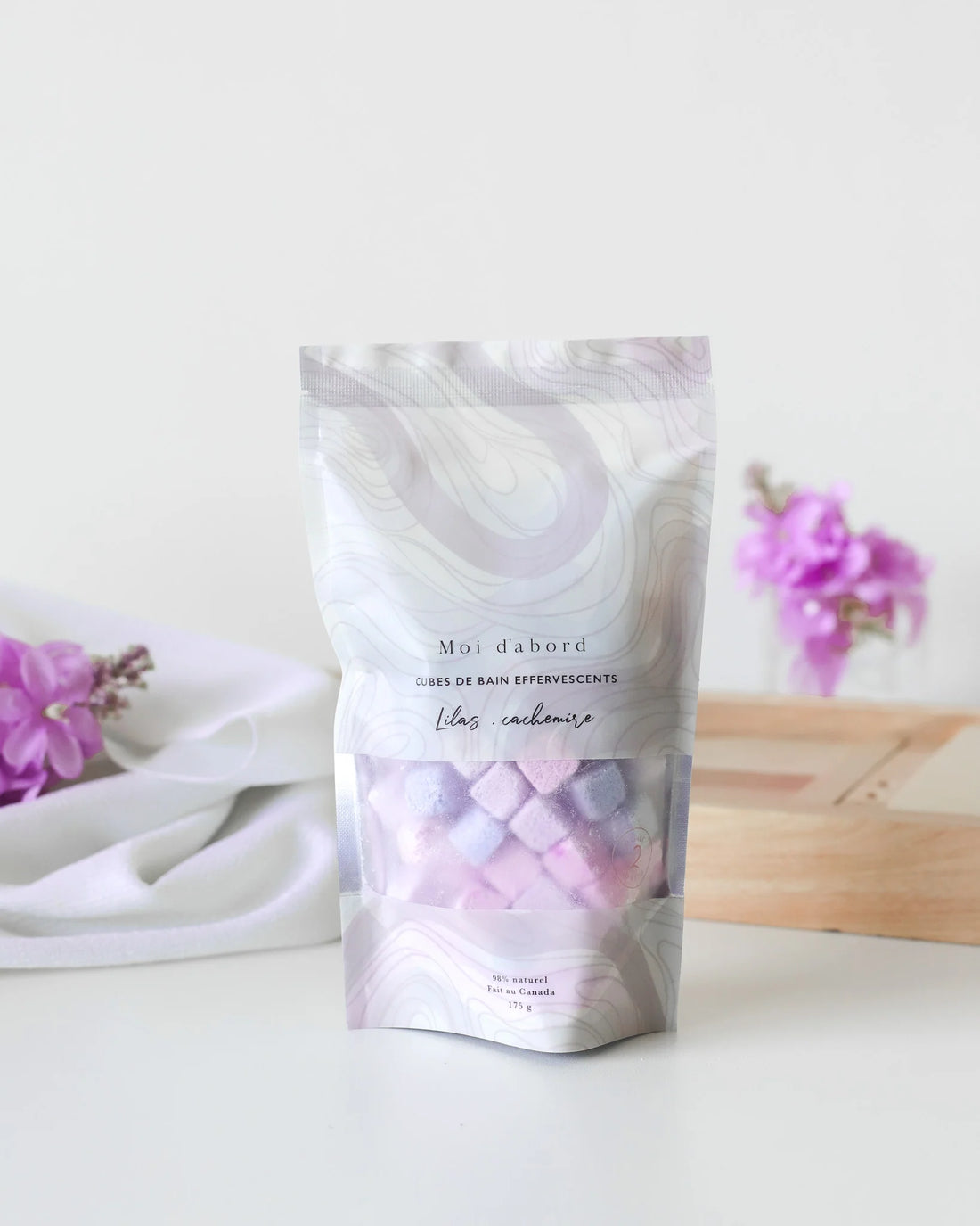 Cubes de bain efferverscents - lilas & cachemire